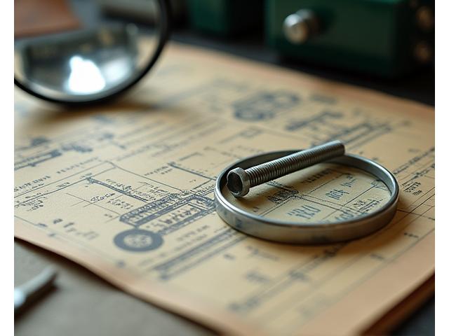 Detailed photo showing meticulous historical research documents and period-correct parts for classic car restoration, emphasizing authenticity.