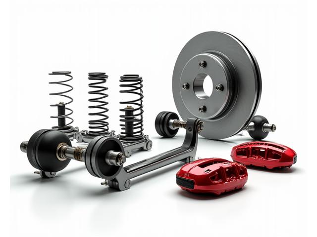 Classic car suspension and brake components restored to new condition
