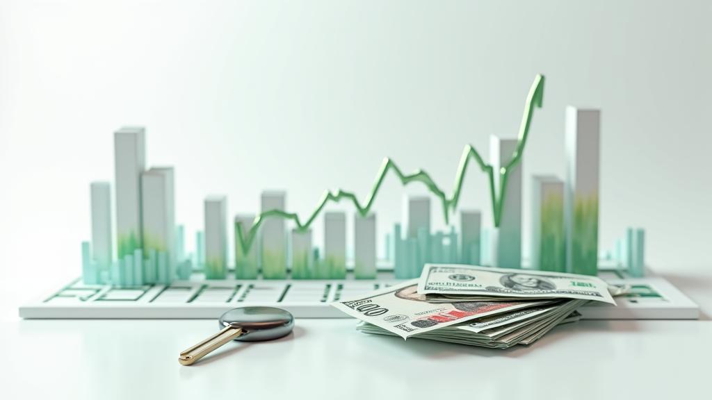 Modern financial report displaying charts and graphs showing cost savings and return on investment, with a car outlined in the background, signifying financial benefits of car maintenance.