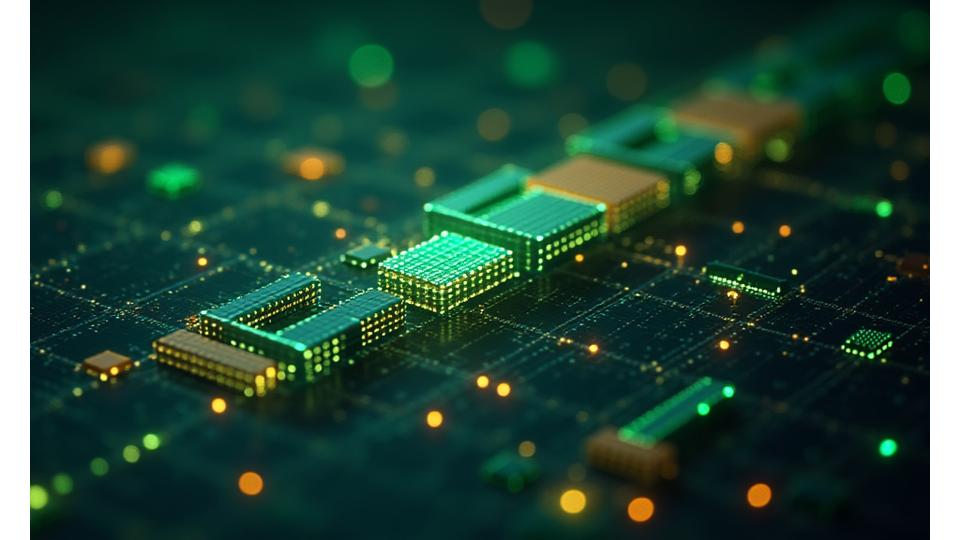 Digital ledger or blockchain graphic, symbolizing transparent and compliant data records.